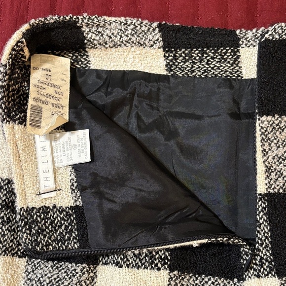 Vintage The Limited Black/White Checked Mini Skirt (sz 10) & Blazer (Medium) - Picture 9 of 16